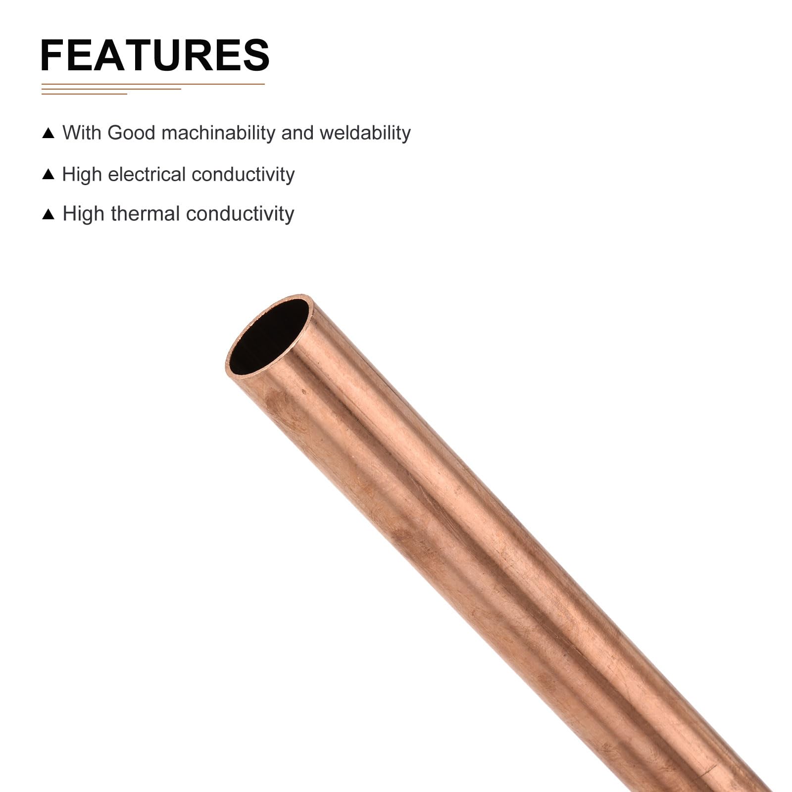 DTGN 20mm x 1mm x 200mm(ODxParoi TxL) Cuivre Tube - 4Paquet - Bonne pour Machines Équipement Bricolage Décoratif Cadre - Rond Métal Tube