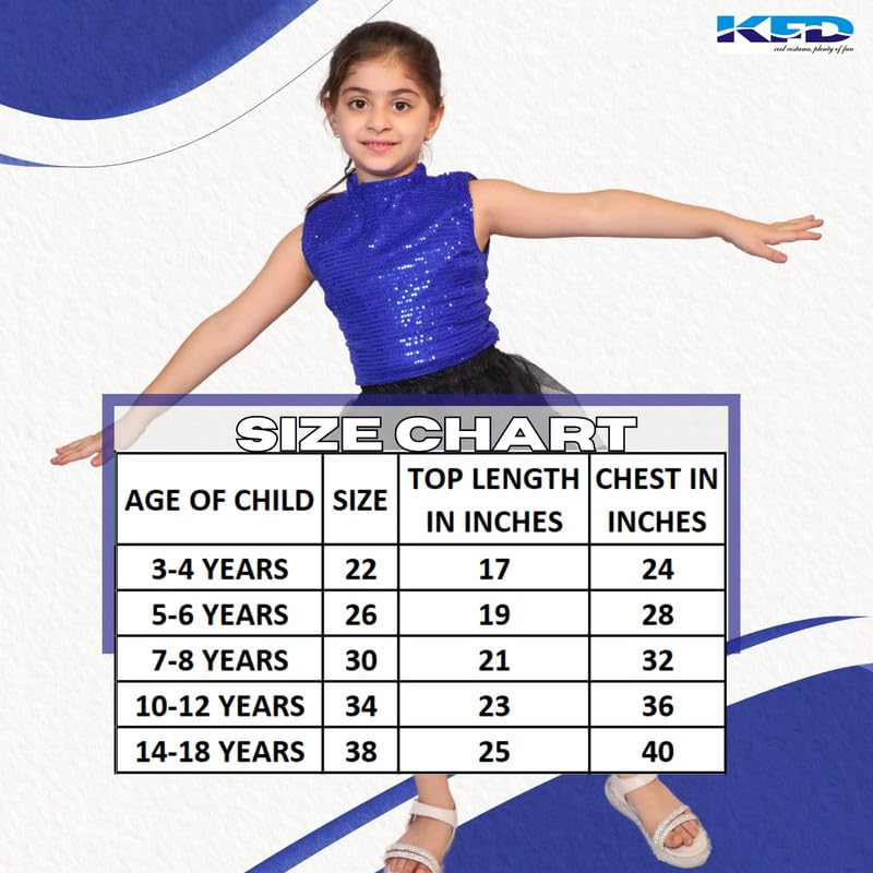 Image of Kaku Fancy Dresses Western Dance Top for Kids Halter Neck Top For Annual Function (ONLY TOP) - Skirt not included