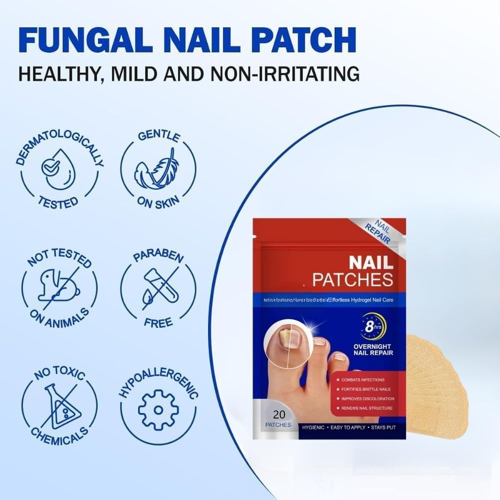 Advanced Fungal Nail Patch Treatment – Powerful Antifungal Solution | Targets Nail Fungus at the Root | Easy-to-Use Patch for Toenail & Fingernail | 20 Patches (40, FREE ALL) - Image 2 thumbnail