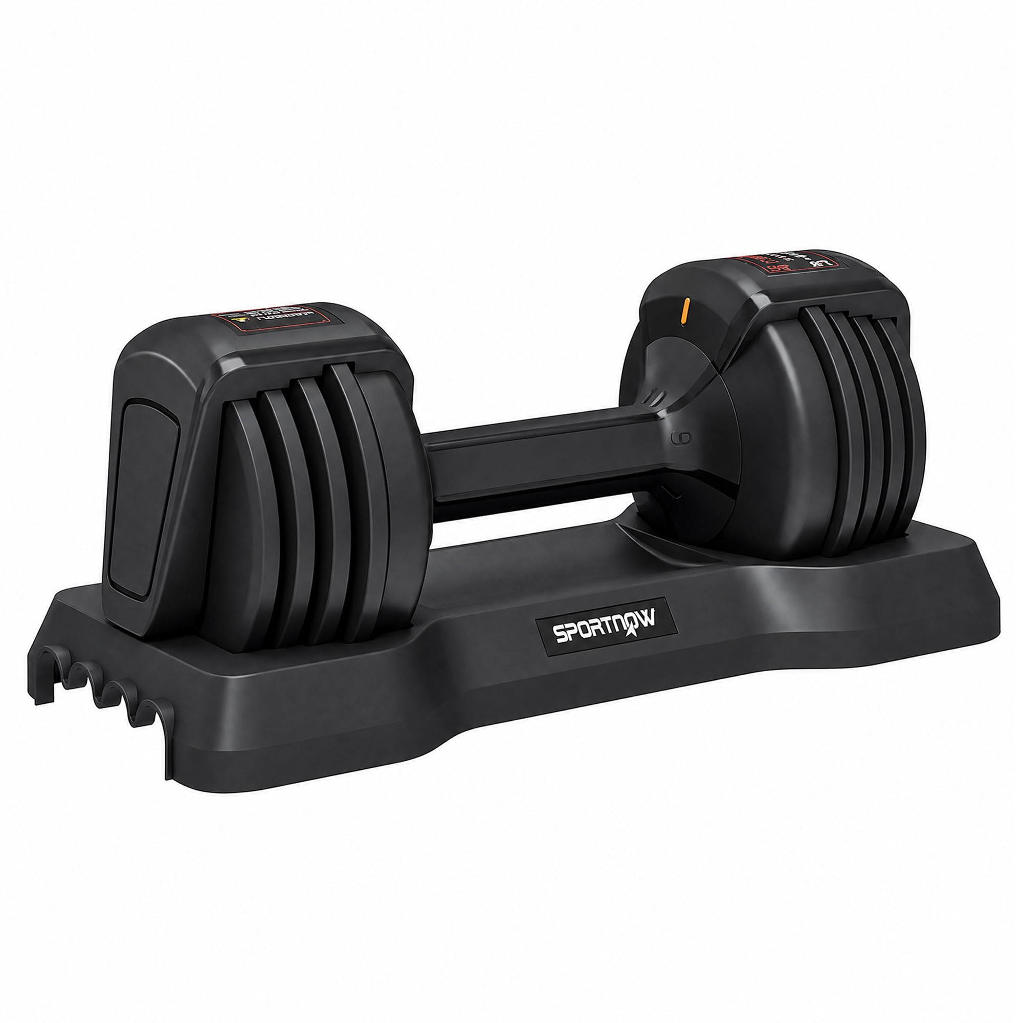SPORTNOW Mancuerna Ajustable 11 kg con 5 Niveles de Peso Ajuste Rápido
