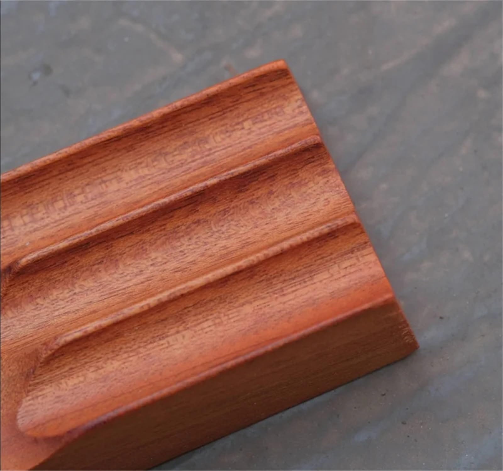 Étagère for stylos plume, support de stylo à trois canaux, présentoir de table en bois d'acajou à trois canaux