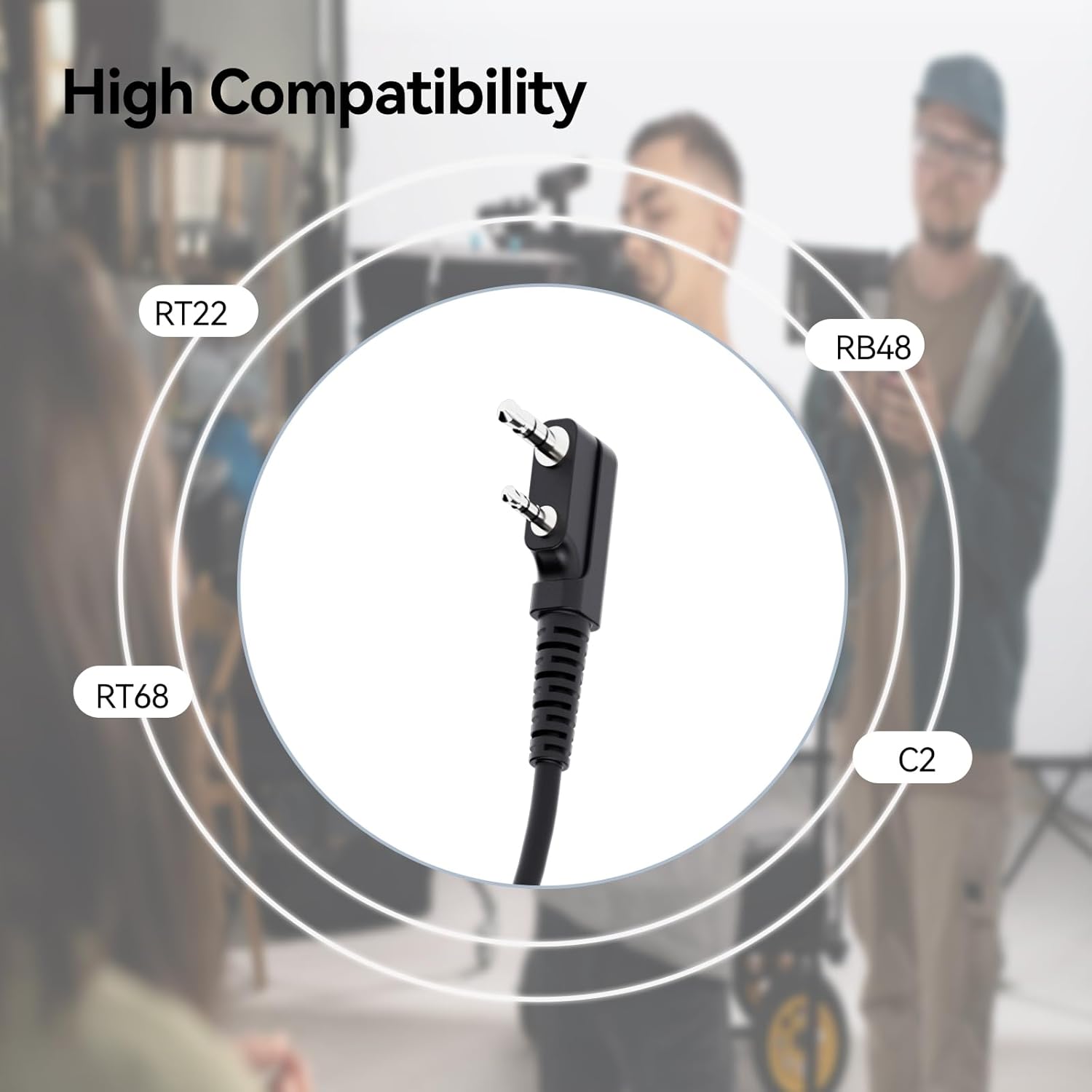 Retevis Noise Reduction Walkie Talkie Headset, Volume Adjustable, Hands Free, VOX Function, for Racing, Aviation, UTV, Two Way Radio Headset with Mic(1 Pack) - Image 5