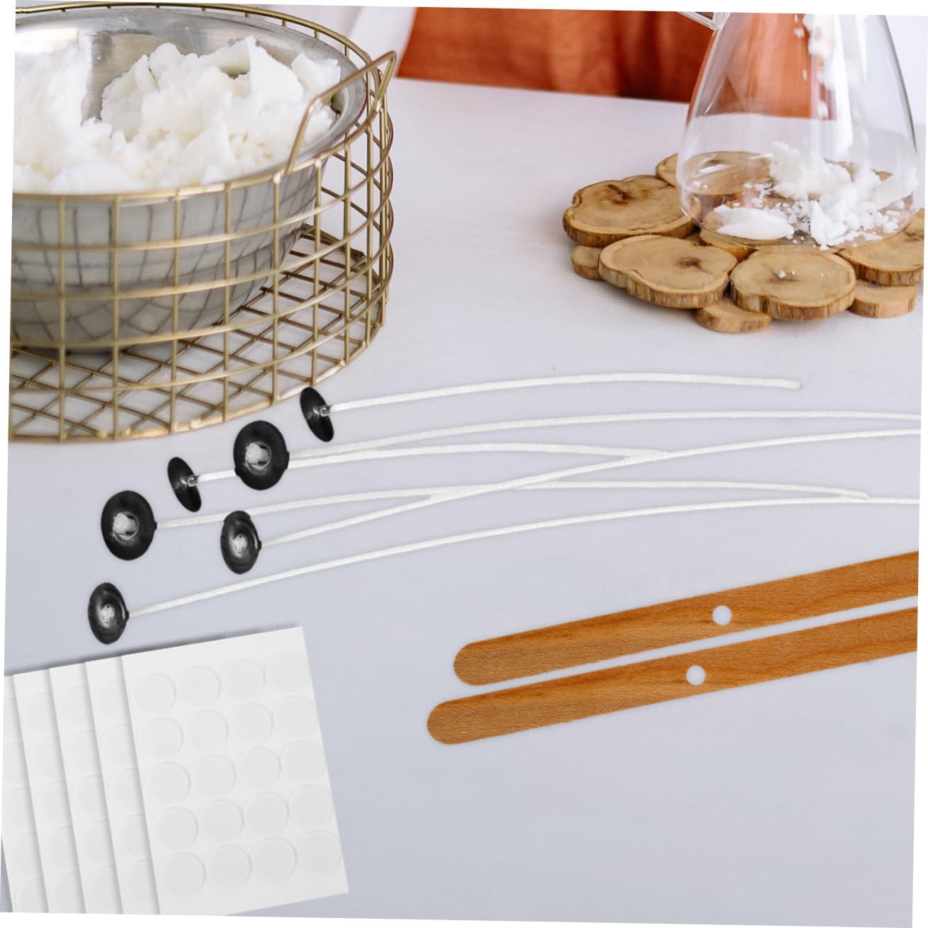 TEHAUX DIY Candle Wick Holder Set for Candle Making and Centering