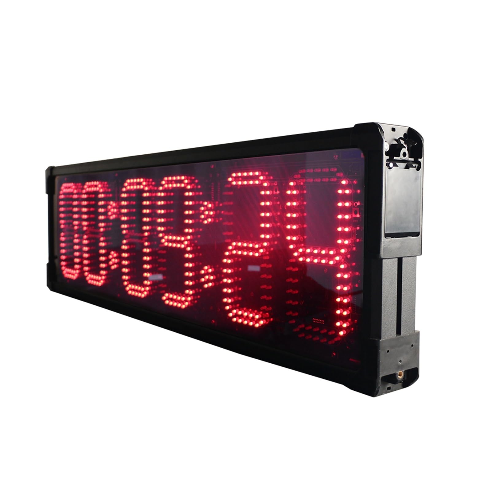 Minuterie de Salle de Sport, 8 '' 6 Chiffres Rouge LED Course chronométrage Sport minuterie Marathon Course Compte à rebours Horloge