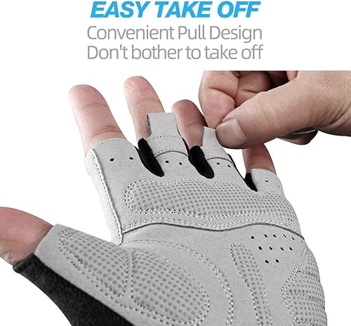 Miniatura 2 de ROCKBROS Cycling Bike Gloves for Men Women - Half Finger Bicycle Gloves Padded Shock Absorbing Anti-Slip Breathable MTB Road Biking Gloves