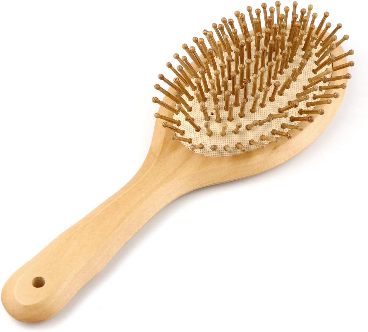SENWOW Wooden Hair Brush with Wooden Bristles, Anti Static Detangling Cushioned