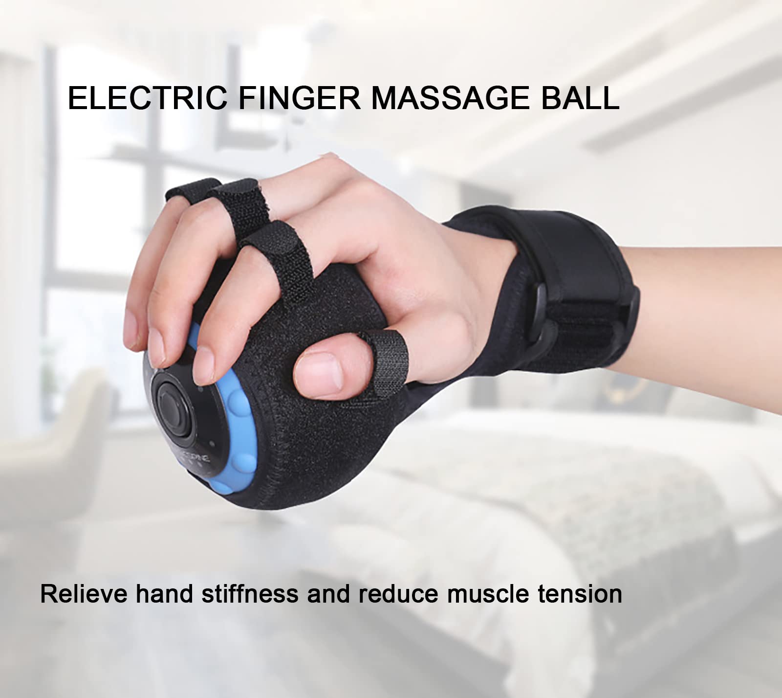 Bola eléctrica de masaje de manos, masajeador de dedos para recuperación de accidentes cerebrovasculares, terapia de hemiplejia y equipo de rehabilitación física