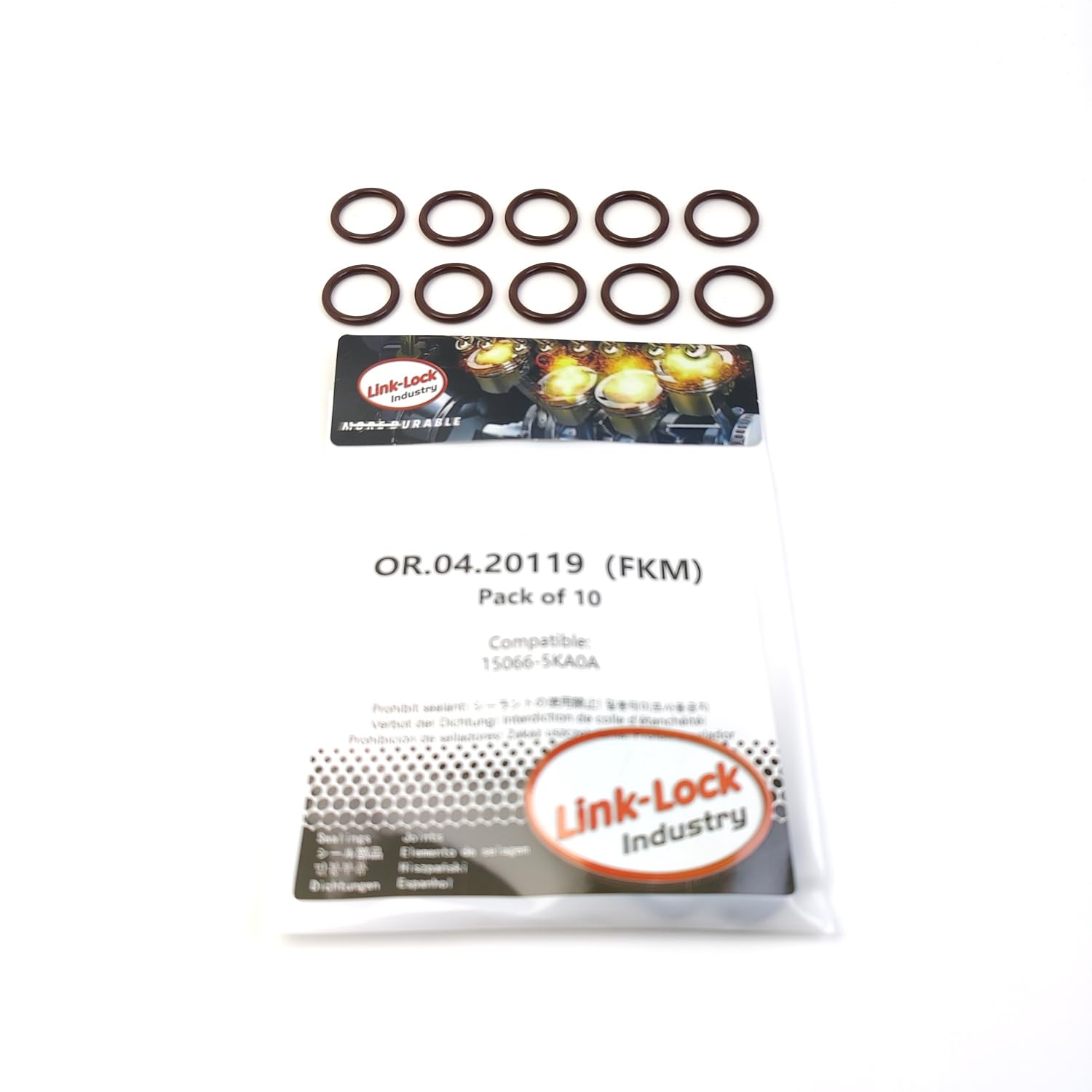 10PCS OR.04.20119 FKM Viton Sealing O-Ring Kit of Fuel Injection Pump Filter 15066-5KA0A for Nissan