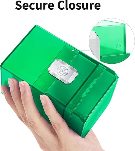 Miniatura 8 de Sooez Caja de cartas MTG resistente con almacenamiento de dados, más de 100 casos de baraja Boulder, soporte perfecto para MTG CommanderYuGiOhTCG y