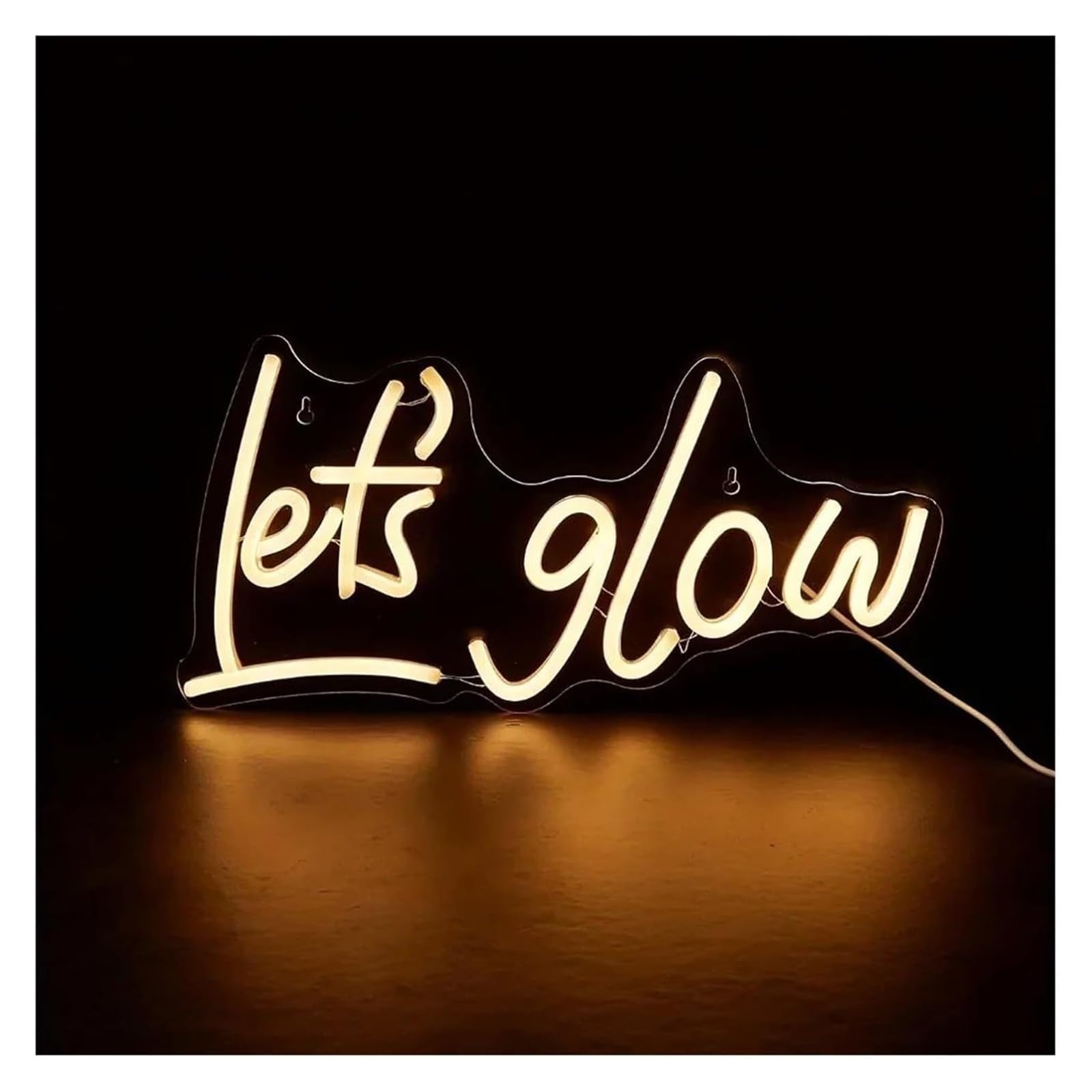 Wand-Neondekoration „Let's Glow“ – Leuchtreklame Wandbeleuchtung, für Deko-Kunst für Junggesellinnenabschiede, Spielzimmer(A)