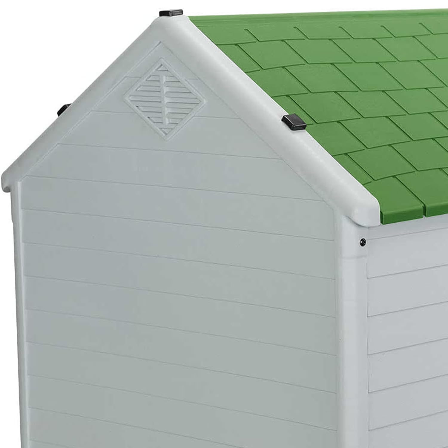 Aqpet Niche pour Chiens en Plastique pour extérieur, intérieur, Maison, Jardin, imperméable, avec Plancher surélevé, pour Chiens de Grande Taille, 105 x 96 x 98 H, Vert