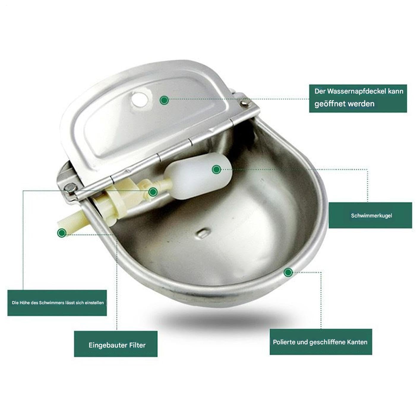 Bebederos Automáticos para Ganado Comederos de Acero Inoxidable | Suministros Para Bebida En Granjas Ranchos