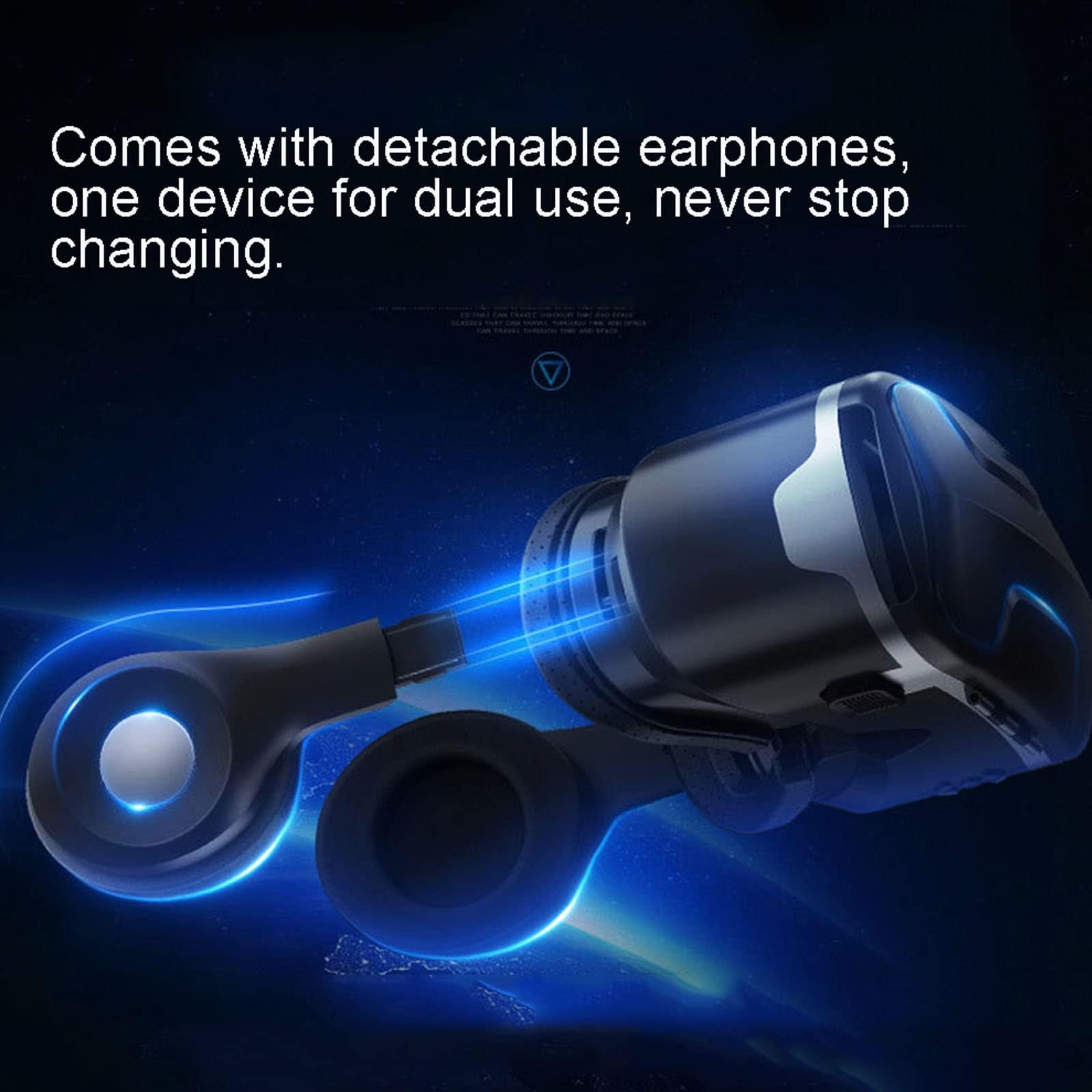 Visore per Realtà virtuale (VR) con Controller di Gioco, visore per Giochi VR, Telefono Cellulare: Entro 4,7-6,53 Pollici, Regolazione della Distanza interpupillare: 60-67 mm,Black