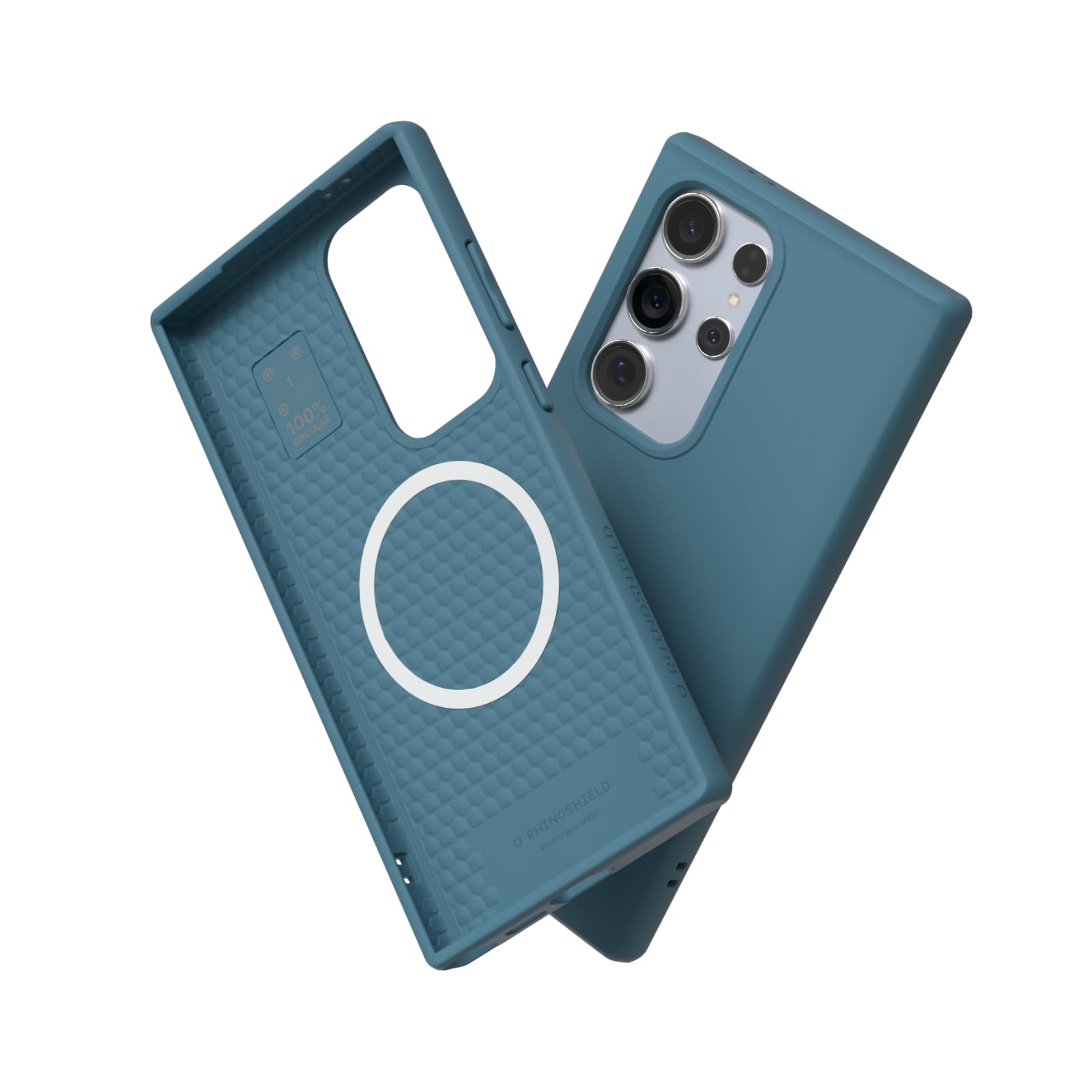 RhinoShieldSolidSuit Case Compatible with Magsafe for [Galaxy S24 Ultra] | Shock Absorbent Slim Design Protective Cover with Premium Matte Finish 3.5M / 11ft Drop Protection - Ocean Blue