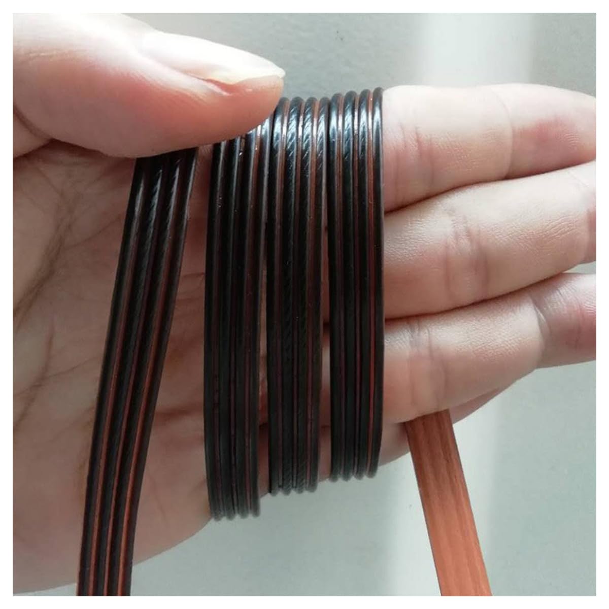 213ft PE Flat Rattan Woven Rope, Plastic Wicker Furniture Repair Rattan, Synthetic Rattan Replacement Material for Patio - Light Coffee