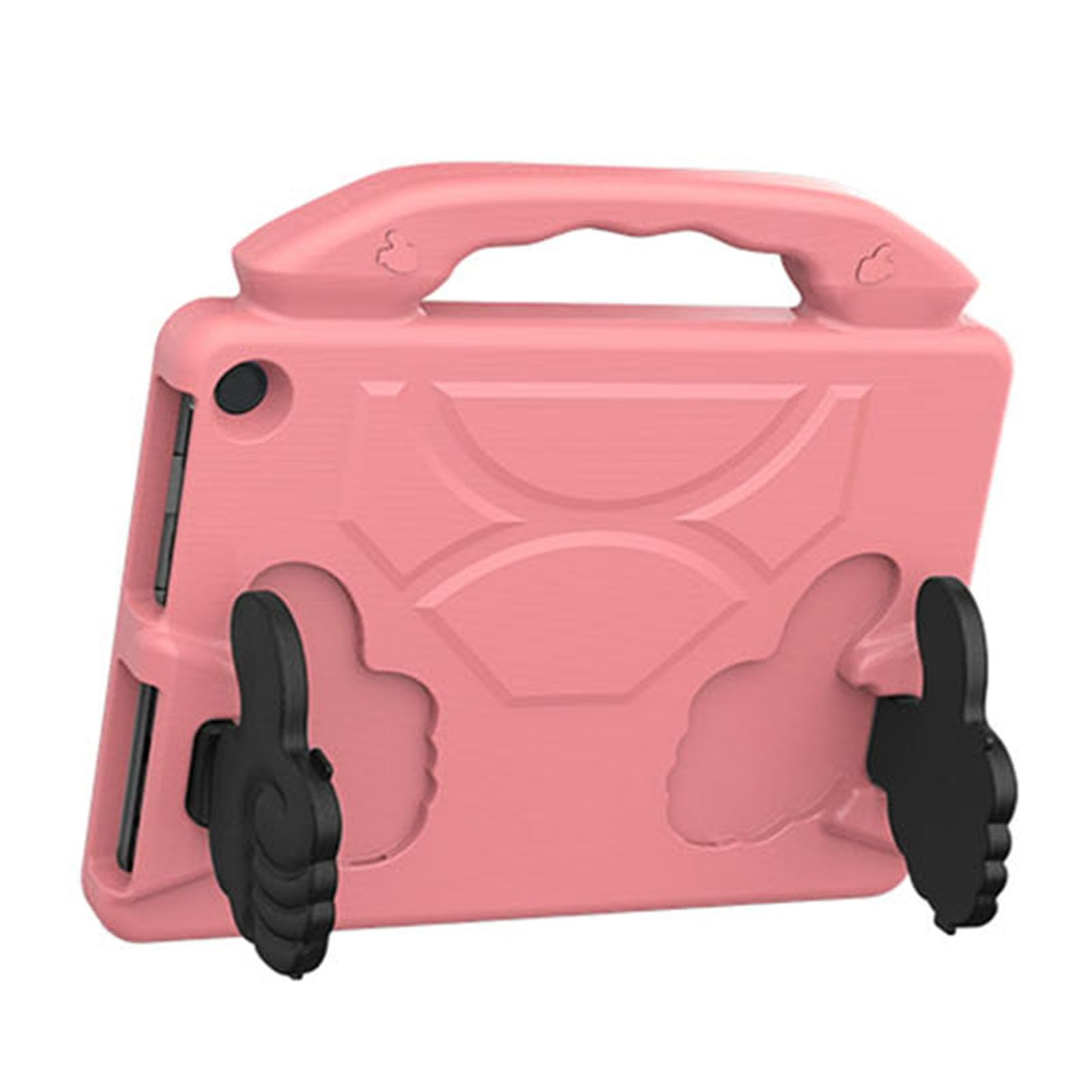 Yctze Custodia per Tablet EVA, Copertura Protettiva Antiurto, Contenitore per Tablet Pieghevole Girevole con Ritagli Precisi, Ideale per HD 10 2021 2023 (Rosa pesca)