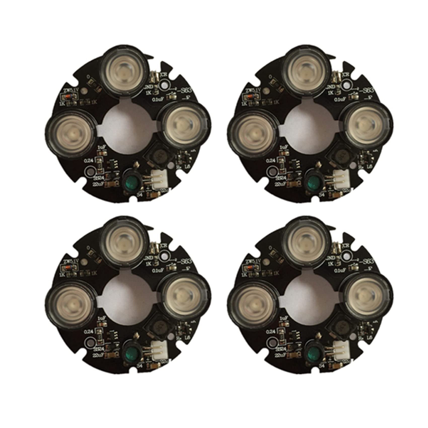 4X 3 Array IR Led Spot Light Infrared 3X IR LED Board for CCTV Cameras Night Vision (53mm Diameter)