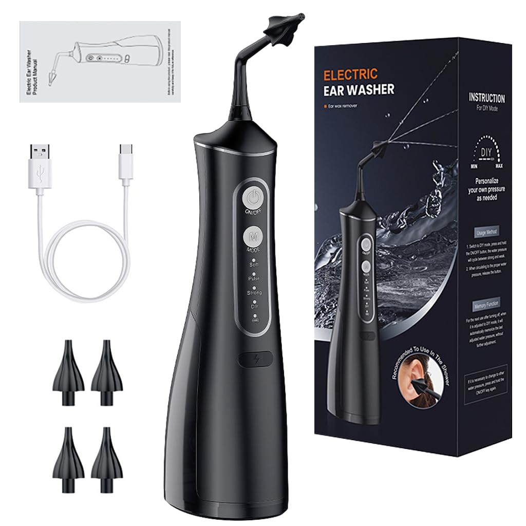 HANNEA® Electric Ear Canal Cleaner Device USB Canal Rinsing Device with 4 Modes, Electric Ear Irrigation Device with 4 Attachable Tips Earwax Removal Device for Adults, Kids, Elders (B0CQMVXRPP) Amazon Price History, Amazon Price Tracker