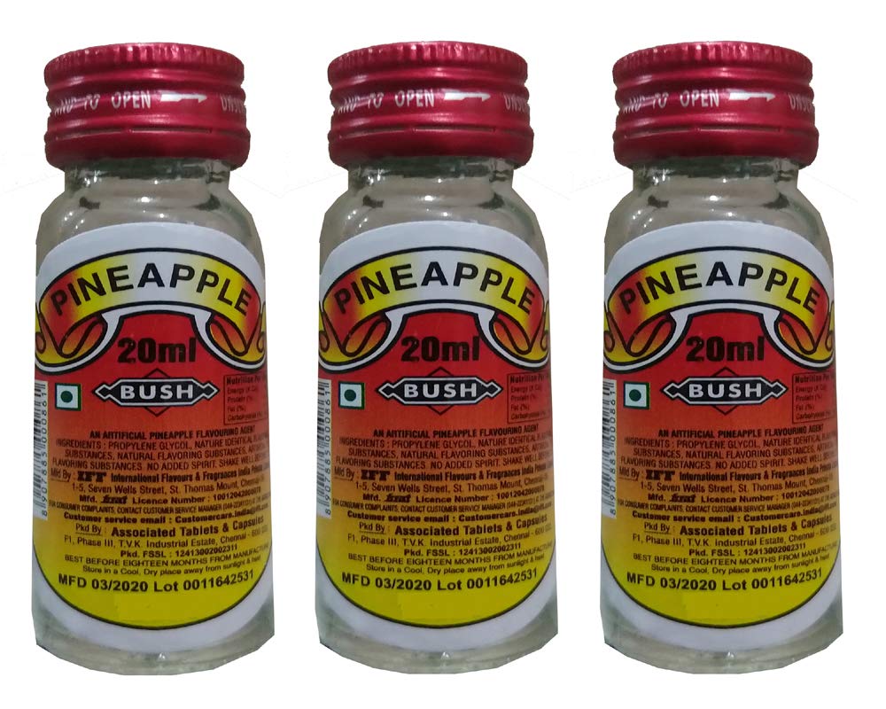 Nithi Foods, Bush, Pineapple Essence, Nature Identical Pineapple Flavouring Agent - 20 ml x 3 (B08BKRTD7B) Amazon Price History, Amazon Price Tracker