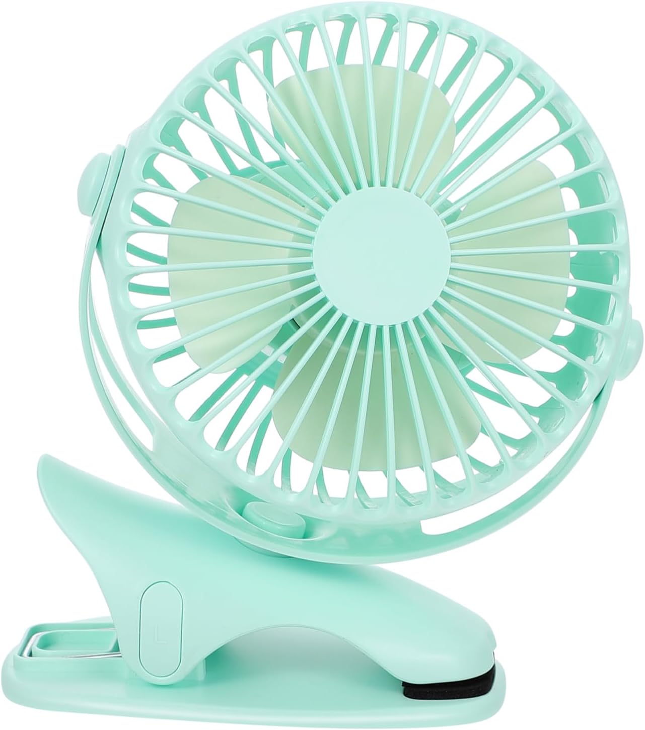 NUOBESTY 1 x Mini Portable Powerful Electric Battery Operated Folding Car Fan for Seat Back Plastic Green