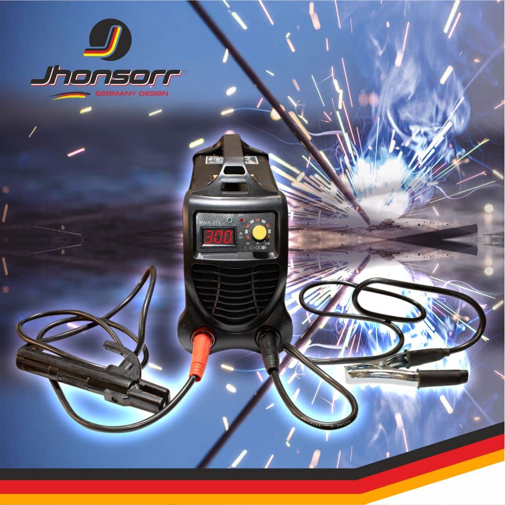 JHONSORR Saldatrice inverter elettrodo kit maschera saldatura spazzola occhialini 300 amp