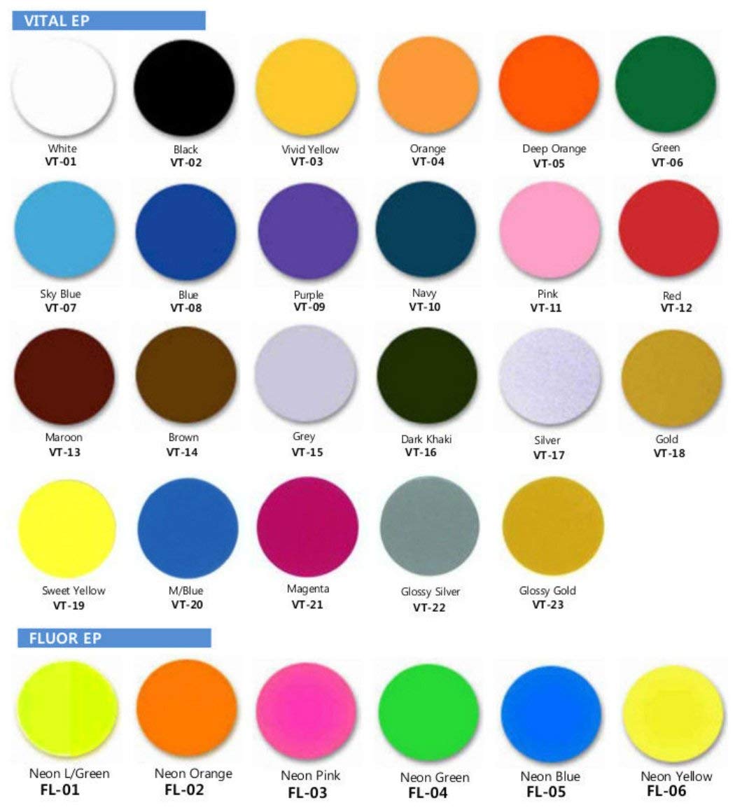 MINSEO 1 Meter Length Heat Press T-Shirt VINYL Vital/Fluorescent EP Transfer Cutter VT FL (FL-01 Neon L/Green)