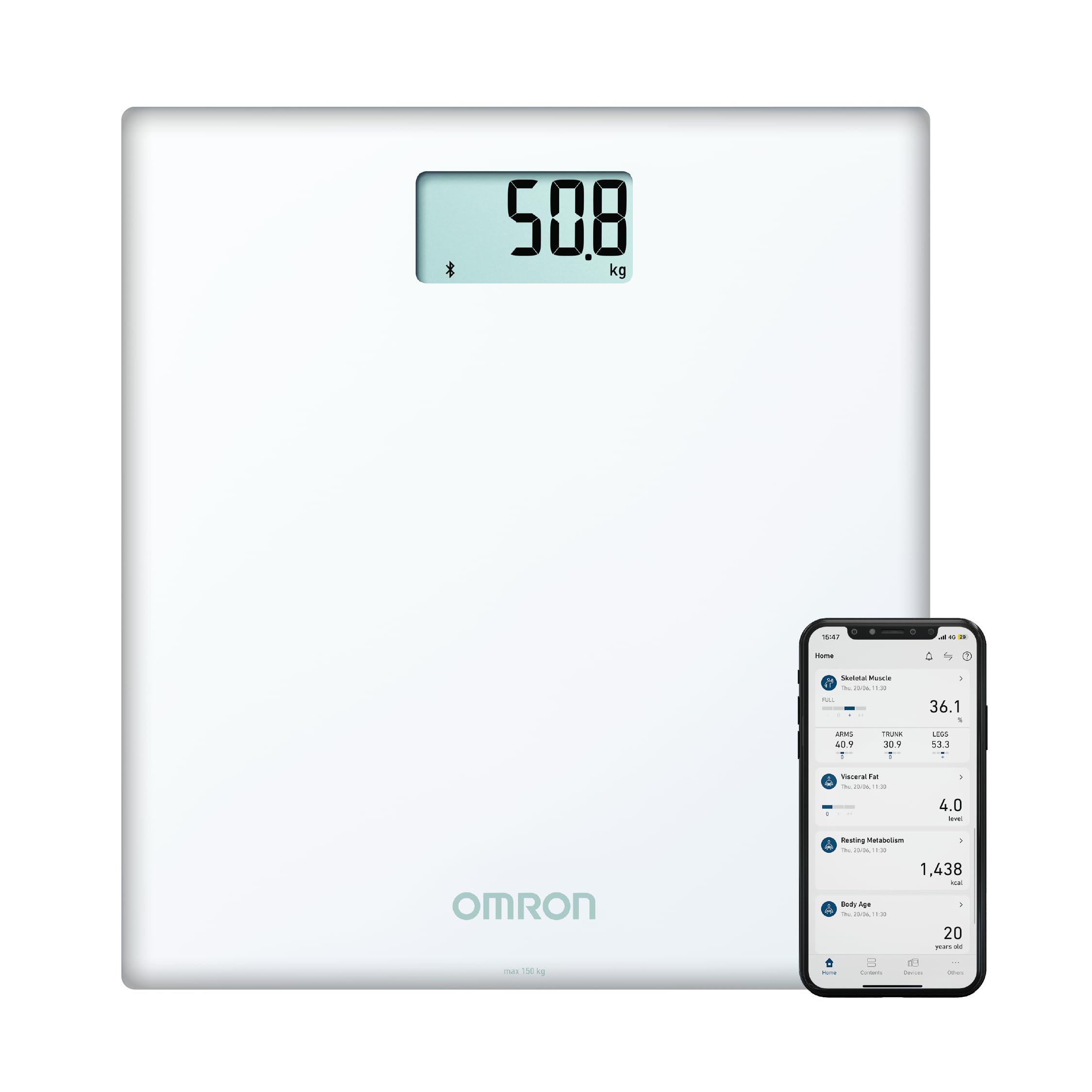 Omron Digital Weight Scale, White, 1500.0 grams (HN 300T) : Amazon