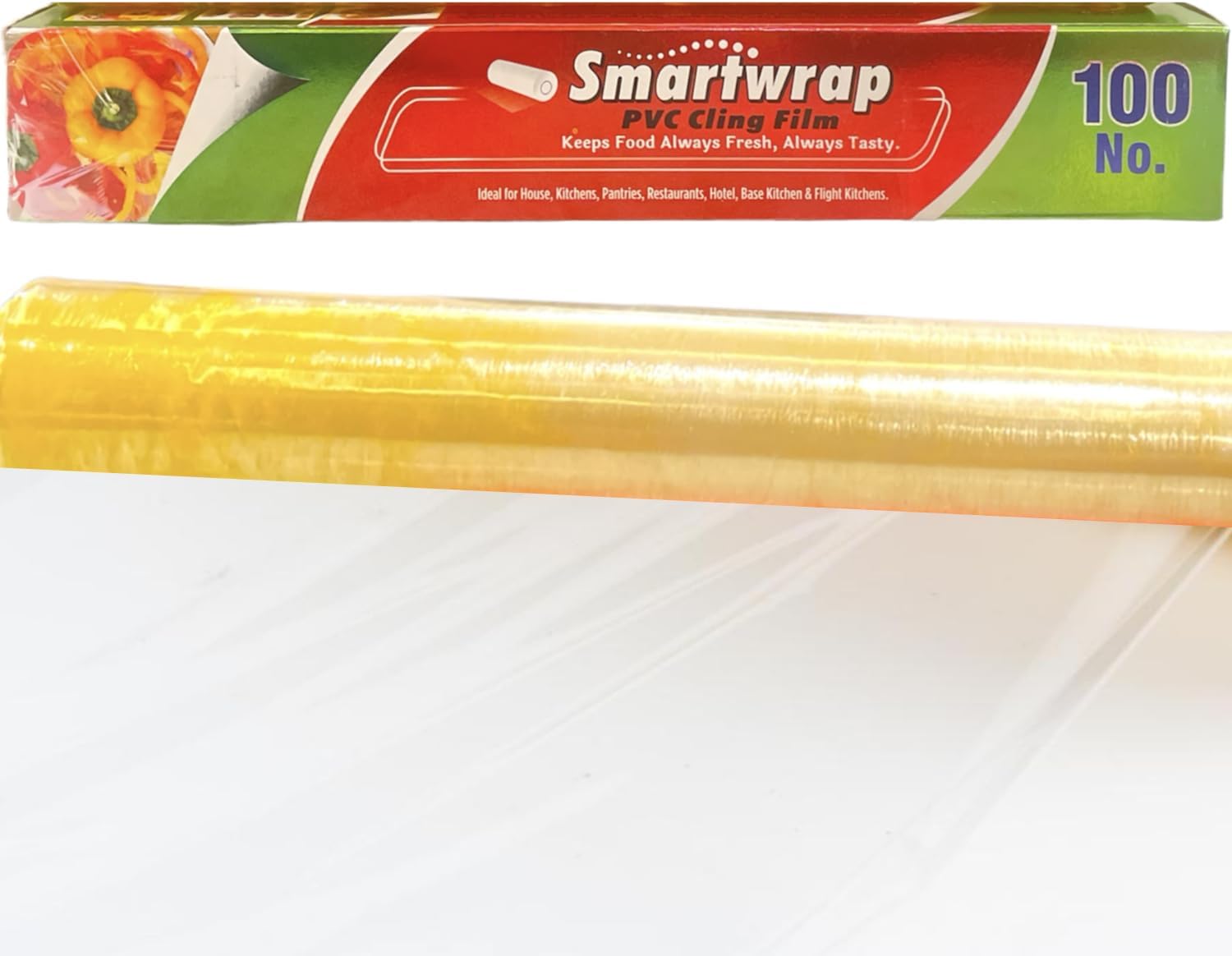 100 Meter Biodegradable Cling Film Roll | BPA Free Food Wrapping Film for Kitchen Use | Non-Stick, Microwave Safe | Multipurpose Bio Wrap (Pack of 1)