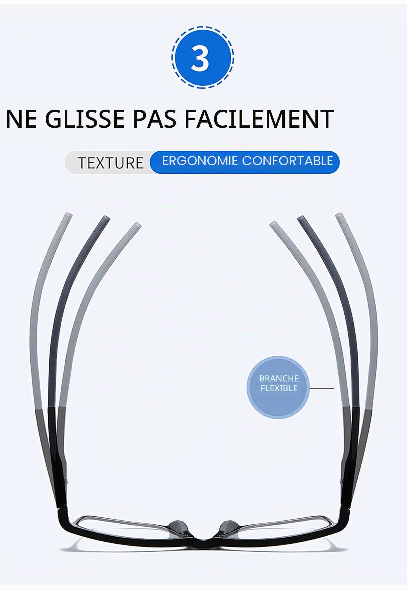 Lunettes M4 (-) si la vision de loin est réduite. Verres CR39 antireflets photochromiques (obscurcissement moyen nécessite une exposition directe au soleil en plein air). Anti-lumière bleue