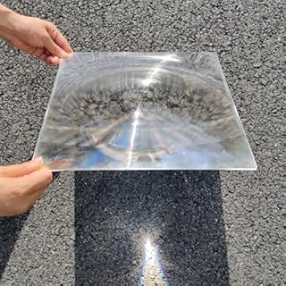 Six Seasons Fresnel Lens, 300x300mm, Focal Length 300mm, Acrylic Lens (not Glass), for Physics Classroom, Solar Heating, Magnifiying.