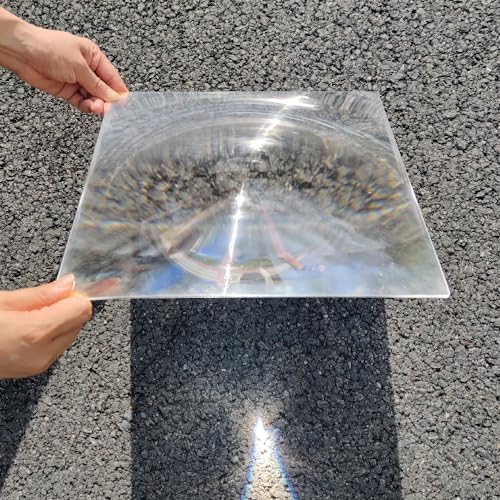 Image of Fresnel Lens Large 300x300mm, 300mm Focal Length, High Transmittance Acrylic Sheet for Solar Heating, Physics Experiment & Book Reading Magnifier, Focal Length 300mm
