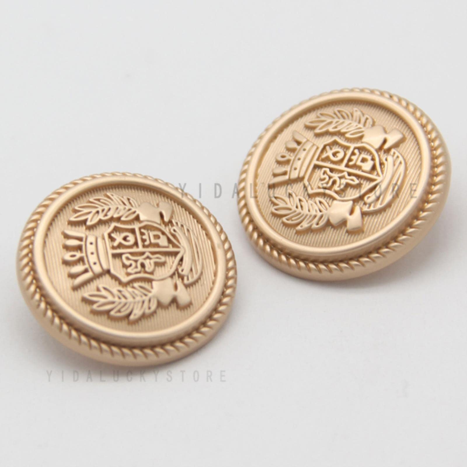 10 szt. Brytyjskich metalowych guzików w stylu college'u do odzieży, płaszcza, kurtki, munduru, klasycznych ozdób koronnych(20mm)