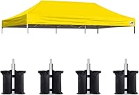 Vista 101 de Eurmax - Toldo de repuesto, 10 x 10, elige entre 30 colores, solamente toldo, regalo de 4 unidades de bolsas