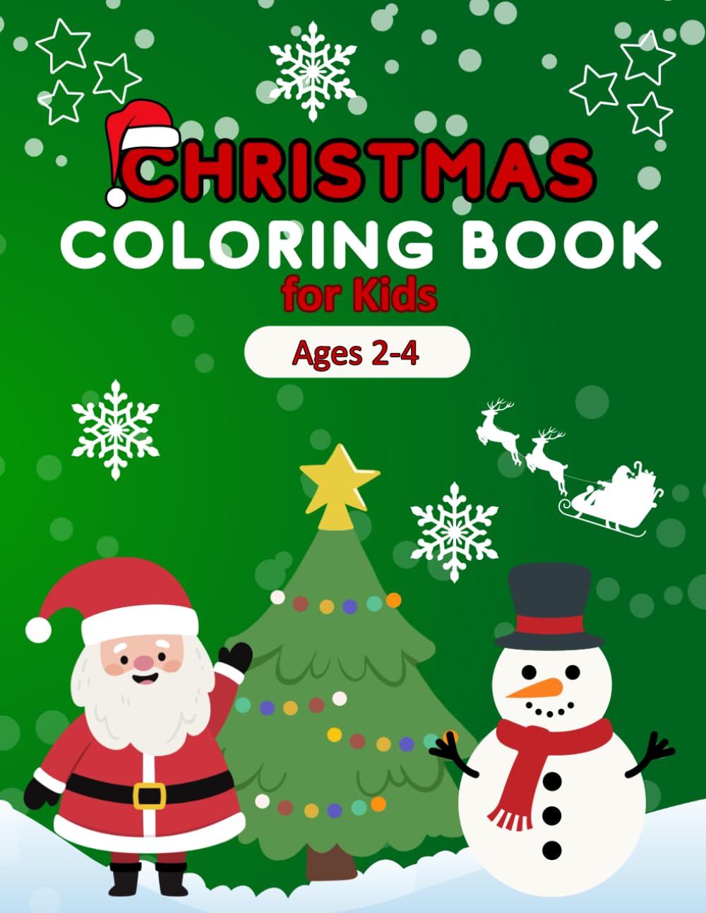 Christmas Coloring Book for Kids Ages 2-4: 50+ Festive Holiday Designs for Magical Christmas Time