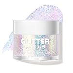 LANGMANNI Holographic Body Glitter Gel for Body, Face, Hair and Lip.Color Changing Glitter Gel Under Light. Vegan & Cruelty Free-1.35 oz (2 Sparkling Pink)