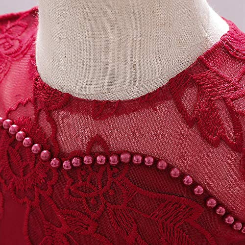 Dressy Daisy Baby Girls Wedding Flower Girl High Low Party Dress with Lace Embroideries for Pageant Special Occasion4