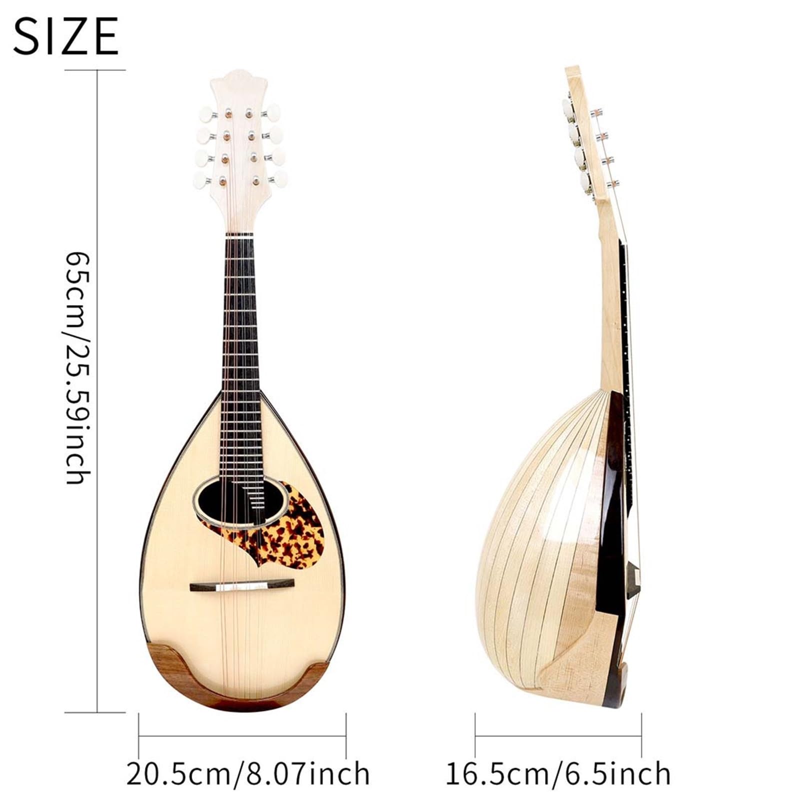 Strumento Mandolino Strumento A Corde Per Chitarra Acustica A Otto Corde In Acero A Forma Di Zucca