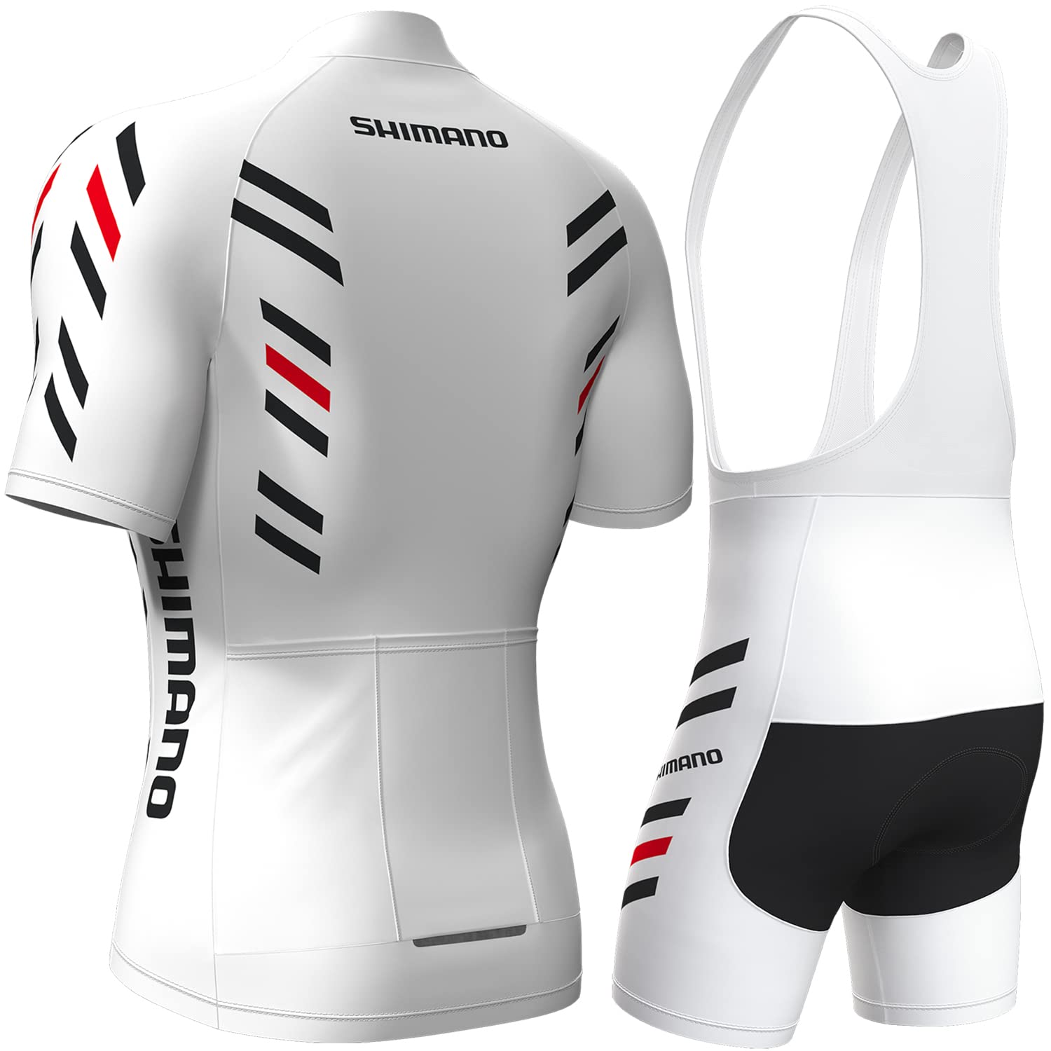 associacy Herren Fahrradbekleidung Set Kurzarm Trikot & 4D Gel-Polsterten Radshorts