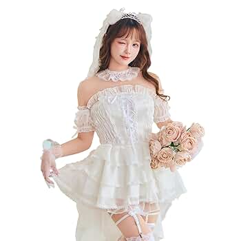Amazon.co.jp: [Malymoon] コスプレ ブライダル 結婚 花嫁