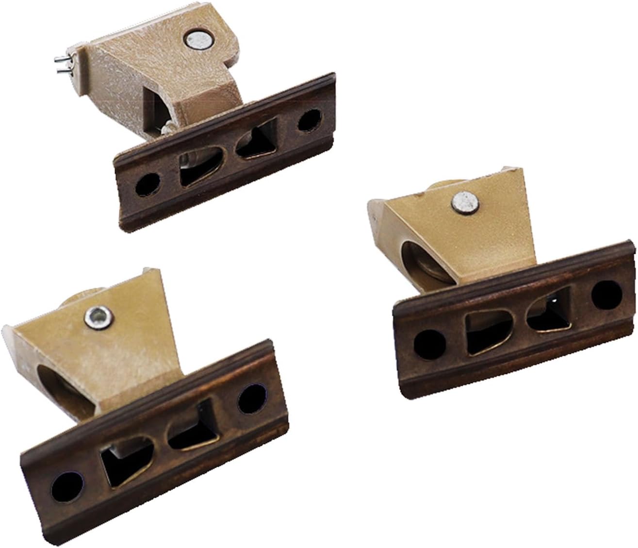 heyous 5 Sets Yellow Small Rope Wheel Metal Bracket Pulley Latch Blinds Lifting Roller Bamboo Curtain Accessories