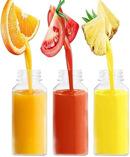 Miniatura 2 de Goiio 3 botellas de plástico de 8 onzas, recipientes transparentes para bebidas, para batidos, leche de jugo y bebidas caseras