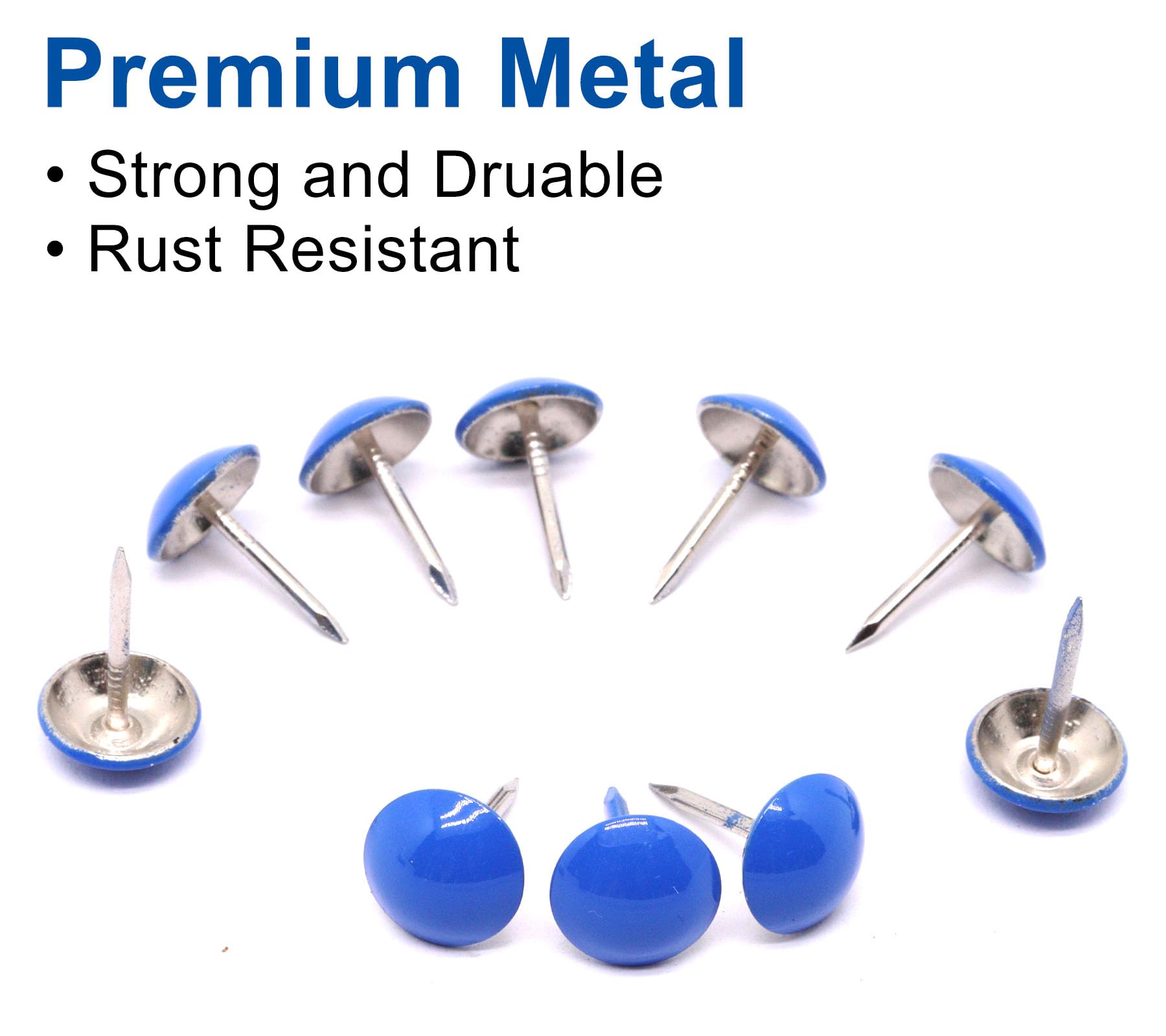 Jutagoss 100Pcs Upholstery Tacks, 5/16" Head Dia Iron Vintage Round Head Thumb Tacks Push Pin, Antique Decorative Furniture Nails Tacks For Upholstered Furniture Cork Board Sofa Chair, Bronze 8 X 10mm - View #4