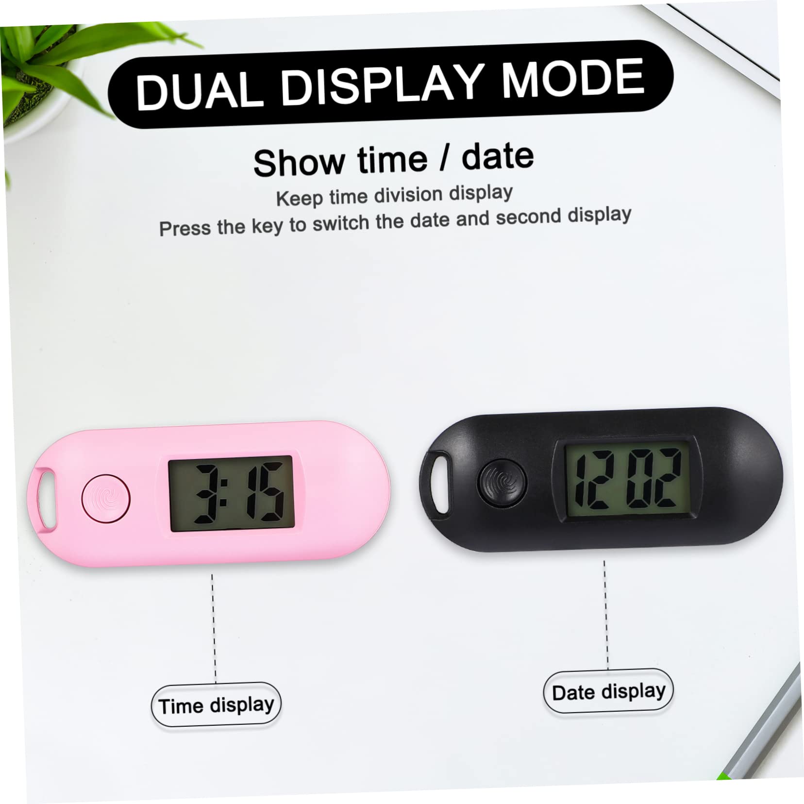 NUOBESTY Relojes Electrónicos De Silenciosos Pack De Relojes Portátiles para Estudiantes Verde Azul Negro Rosa Gris Diseño Compacto Y De Usar para Y Exámenes 6 Piezas X 3