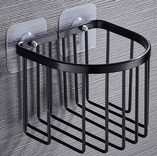 LSZ Baño Ducha Plataforma Holder, Cambio de Acero Inoxidable de la Esquina de Almacenamiento, estantes champú jabón cosmético montado en la Pared de la Cocina Organizador (Color : A Black)