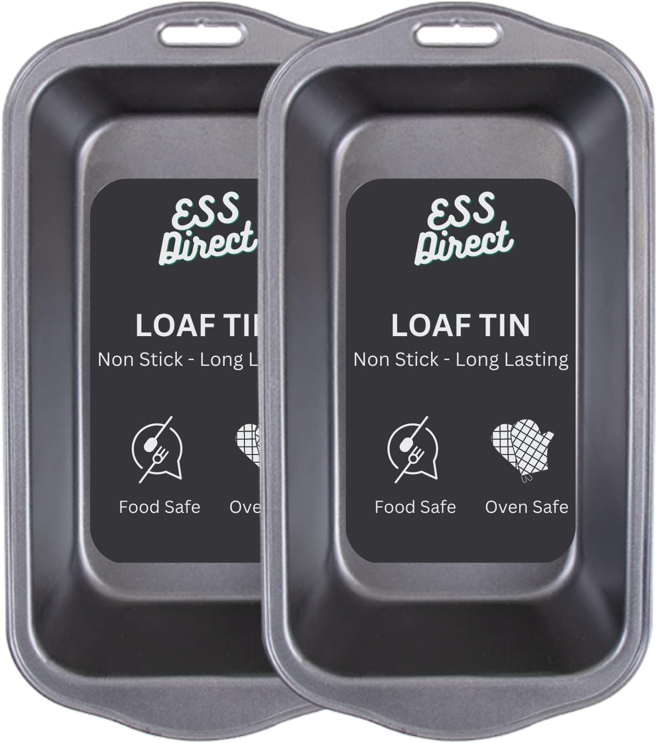 ESS DIRECT 2 Pack Loaf Tins for Baking 2 PCs Set Nonstick Bread Tins