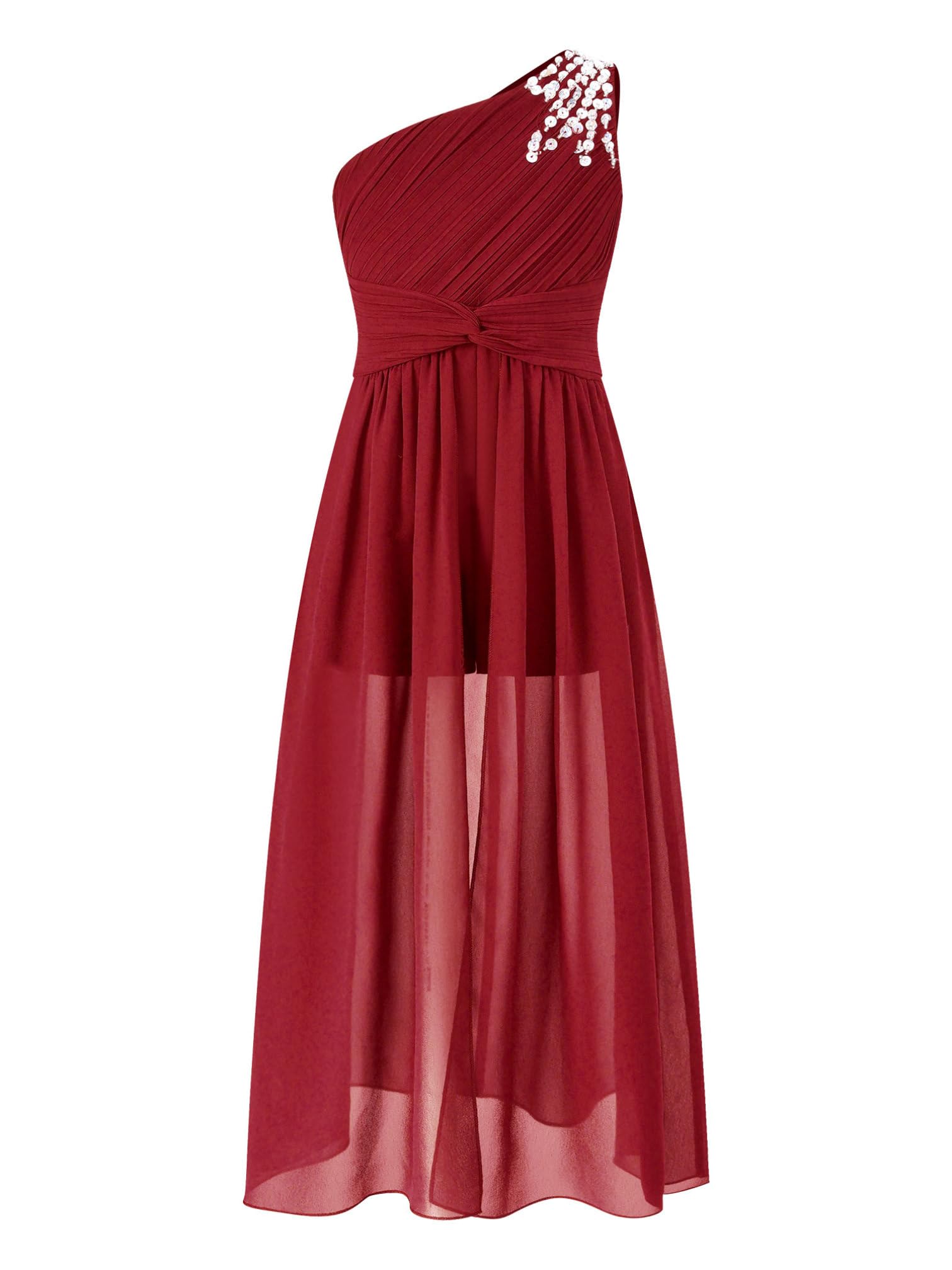 MSemis Vestido Mono de Fiesta para Flores Niña sin Manga Vestido de Gasa Elegante Mono de Ceremonia para Vestido de Noche Boda Cumpleaños 6-16 Años