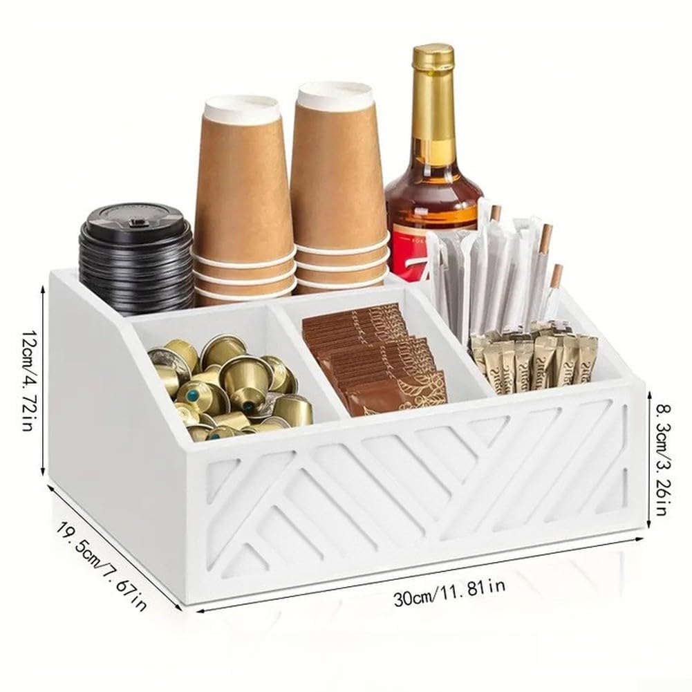 Contenitore Tazzine e Zucchero 5 Vani(White)