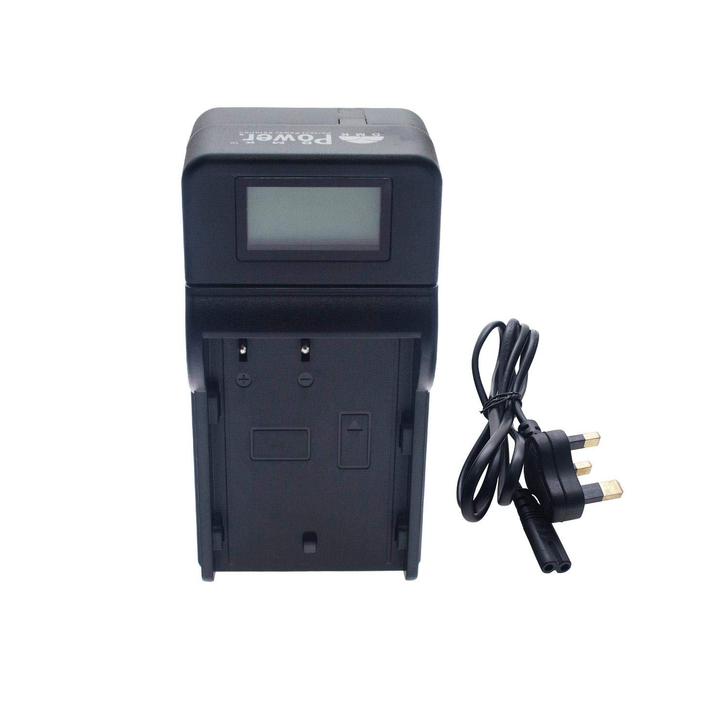 DMK POWERLP-E6 TC1000 LCD Battery Charger with UK Plug Compatible with Canon EOS 60D 7D 5D2 5DII 5D Mark II LC-E6Eh Camera