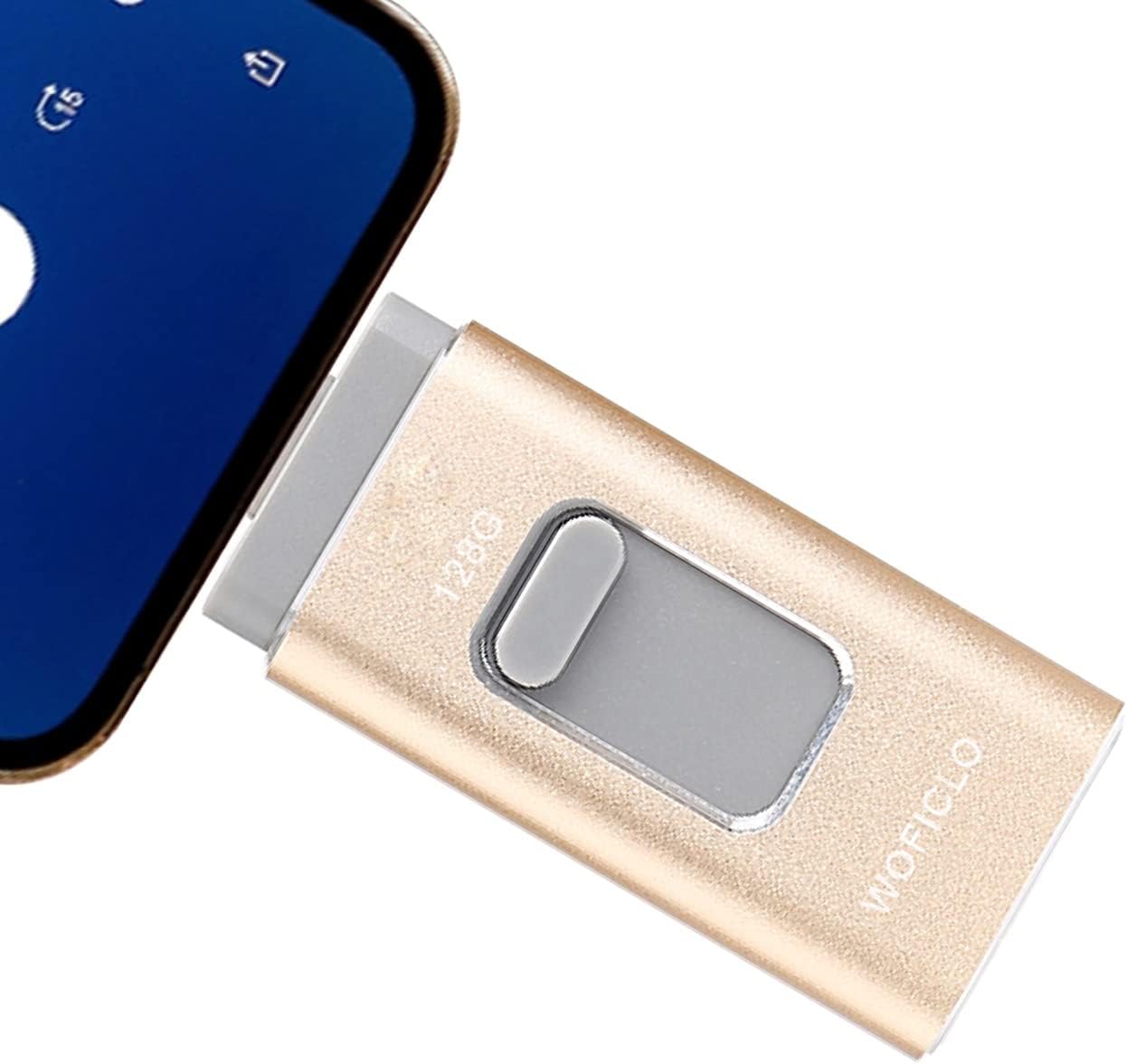 Flash Drive for iPhone, USB Drive 128GB Photo Storage