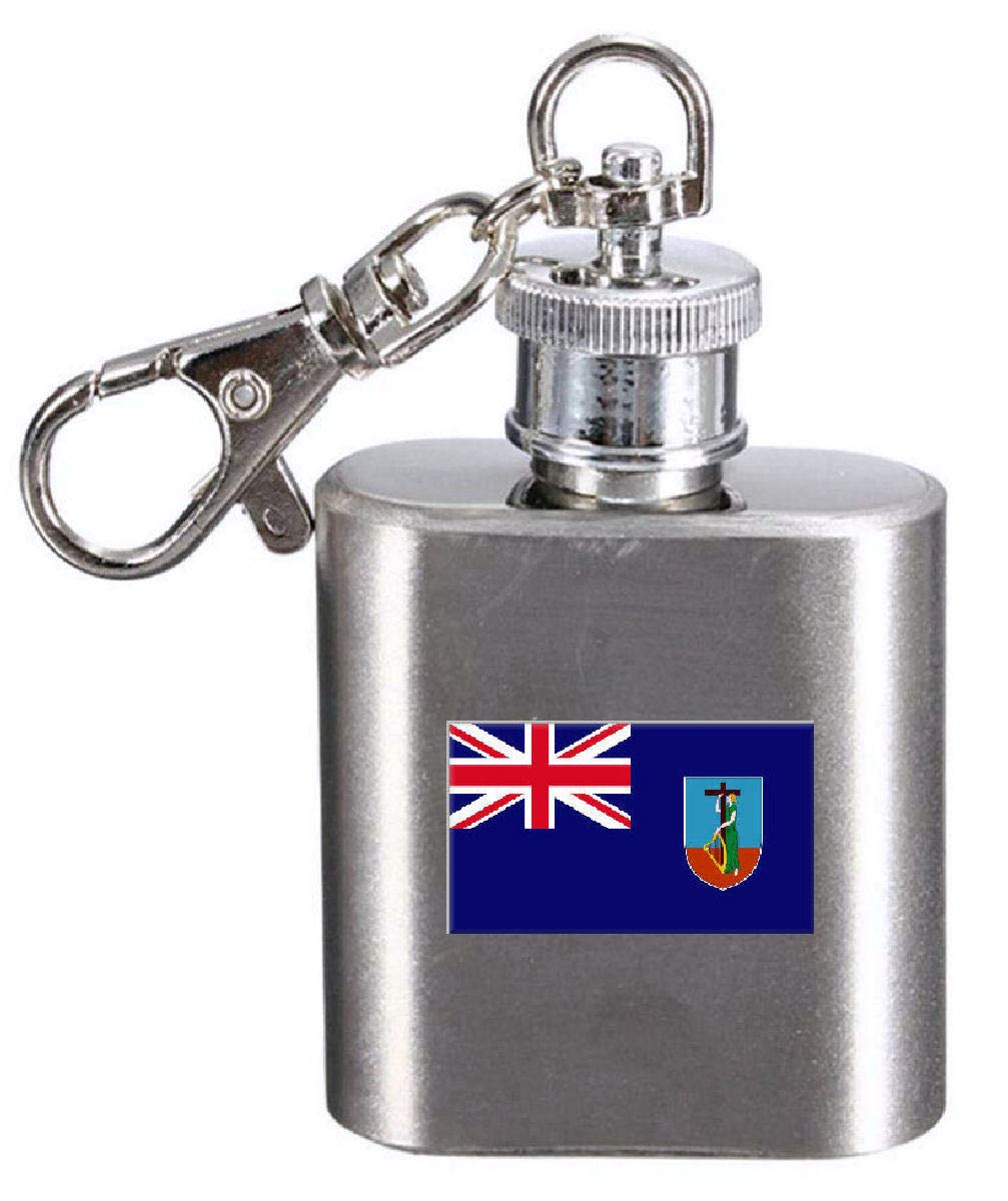 Flasque porte-clés drapeau Montserrat idée cadeau pour homme